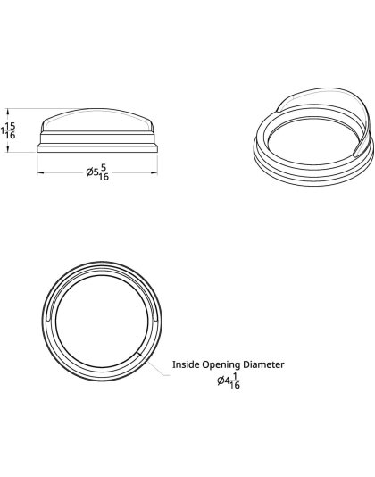 Speed/Tachometer Gauge Bezel With Visor For Kenworth - Classic Design| Part Number: 20536