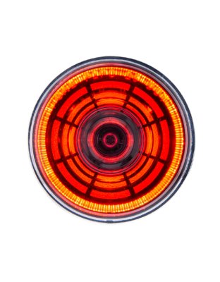  4 LED 2&quot; Round Abyss Light (Clearance/Marker) - Red LED/Clear Lenst | Part Number: 36577