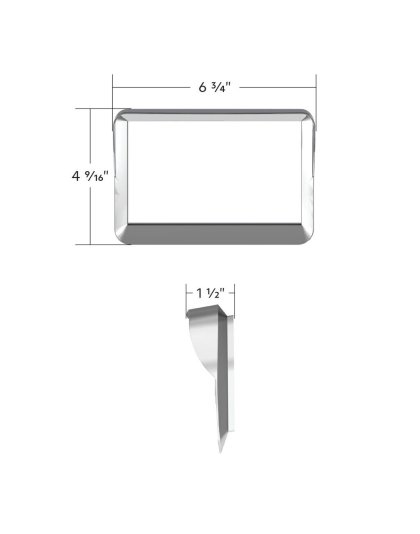  Chrome Plastic 7&quot; Navigation Screen Bezel For 2012-2021 Peterbilt 579 | Part Number: 20608