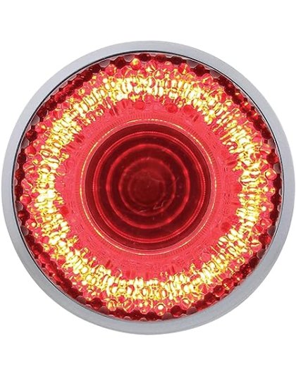  2&quot; Round Mirage Light (Clearance/Marker) - Red LED/Clear Lens | Part Number: 36527