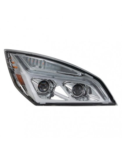  Chrome LED Projection Headlight With LED Position Light For 2018-2023 Freightliner Cascadia - Passenger | Part Number: 35820