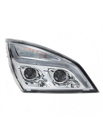  Chrome LED Projection Headlight With LED Position Light For 2018-2023 Freightliner Cascadia - Passenger | Part Number: 35820