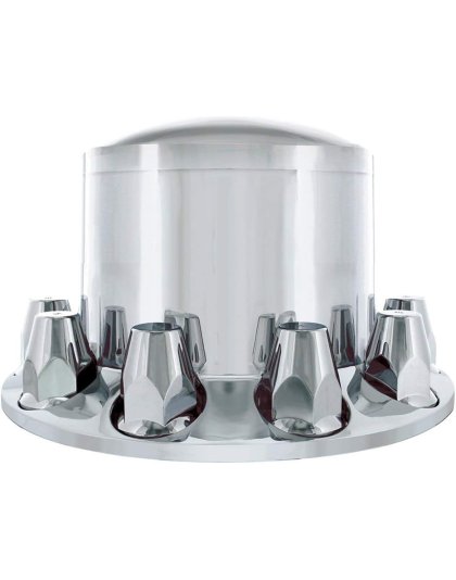  Dome Rear Axle Cover With 33mm Standard Thread-On Nut Covers - Chrome | Part Number: 10263