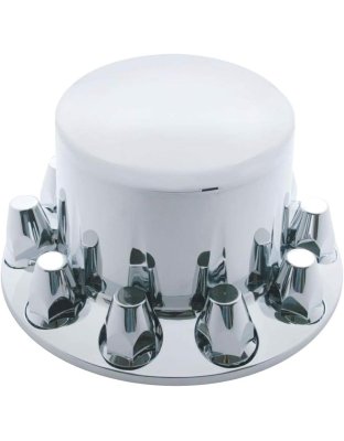  Dome Rear Axle Cover With 33mm Standard Thread-On Nut Covers - Chrome | Part Number: 10263