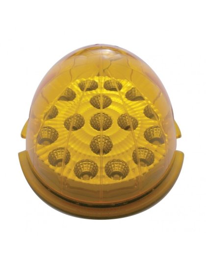  17 LED Dual Function Watermelon Clear Reflector Cab Light Kit - Amber LED/Amber Lens| Part Number: 39751