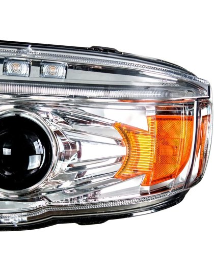 Chrome Projection Headlight With LED Turn &amp; DRL For Peterbilt 389 (2008-2023) &amp; 388 (2008-2015)- Driver | Part Number: 35802