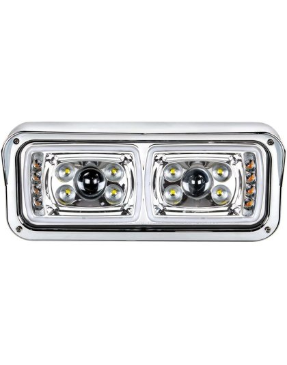 High Power LED Projection Headlight With LED Turn Signal &amp; Position Light Bar - Passenger| Part Number: 35824