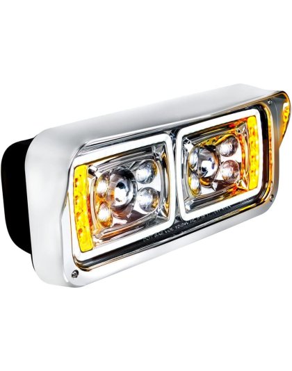 High Power LED Projection Headlight With LED Turn Signal &amp; Position Light Bar - Passenger| Part Number: 35824