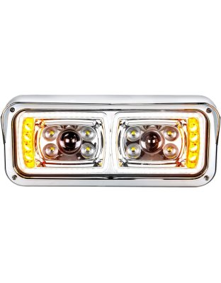 High Power LED Projection Headlight With LED Turn Signal &amp; Position Light Bar - Passenger| Part Number: 35824