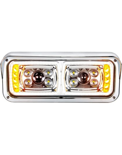 High Power LED Projection Headlight With LED Turn Signal &amp; Position Light Bar - Passenger| Part Number: 35824