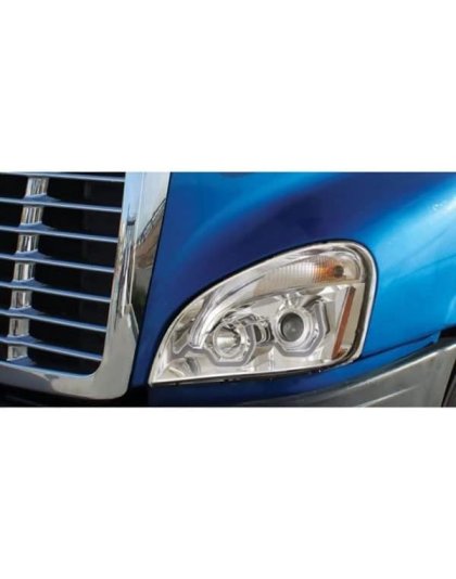 Chrome Projection Headlight With White LED Position Light For 2008-17 Freightliner Cascadia - Driver | Part Number: 31286