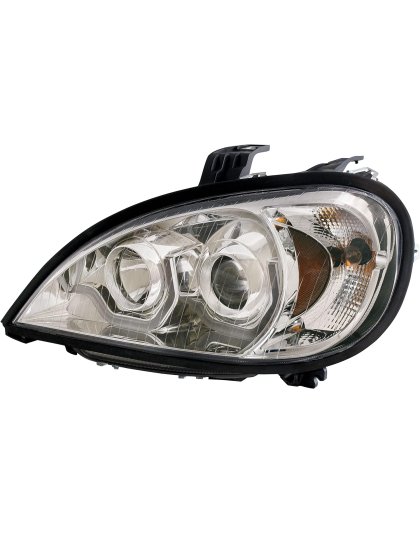 Chrome Projection Headlight With LED Position Light For 2001-2020 Freightliner Columbia - Driver | Part Number: 31256