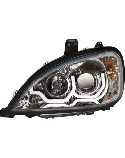 Chrome Projection Headlight With LED Position Light For 2001-2020 Freightliner Columbia - Driver | Part Number: 31256