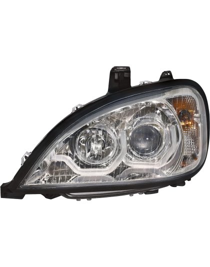 Chrome Projection Headlight With LED Position Light For 2001-2020 Freightliner Columbia - Driver | Part Number: 31256