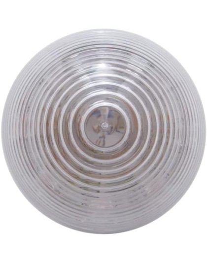 2&quot; Round Beehive Light (Clearance/Marker) - Red LED/Clear Lens | Part Number: 38367