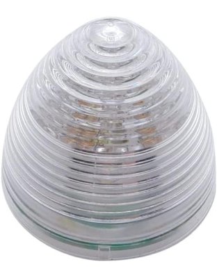 2&quot; Round Beehive Light (Clearance/Marker) - Red LED/Clear Lens | Part Number: 38367