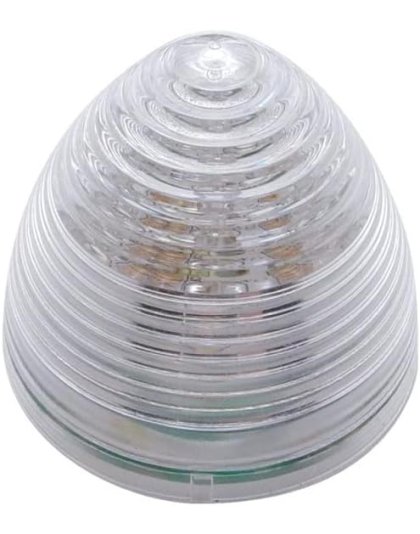 2&quot; Round Beehive Light (Clearance/Marker) - Red LED/Clear Lens | Part Number: 38367