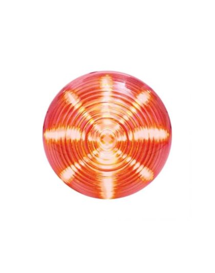 2&quot; Round Beehive Light (Clearance/Marker) - Red LED/Clear Lens | Part Number: 38367