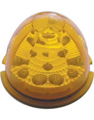 17 LED Reflector Watermelon Maze Cab Light - Amber LED/Amber Lens| Part Number: 39349