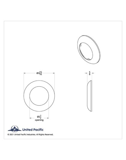 Chrome Twist-On Light Bezel For 2.5&quot; Round Light Grommet| Part Number: 33997