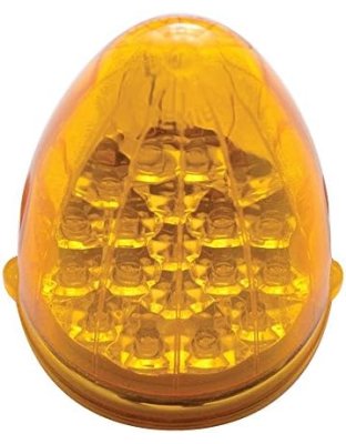 19 LED Reflector Grakon 1000 Style Cab Light - Amber LED/Amber Lens | Part Number: 39457