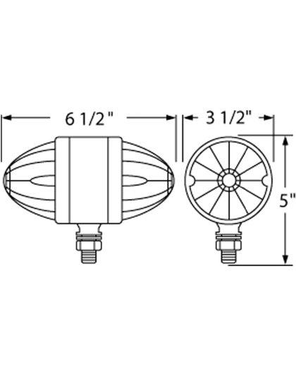 17 LED Dual Function Reflector Double Face Light - Amber &amp; Red LED/Clear Lens | Part Number: 39546