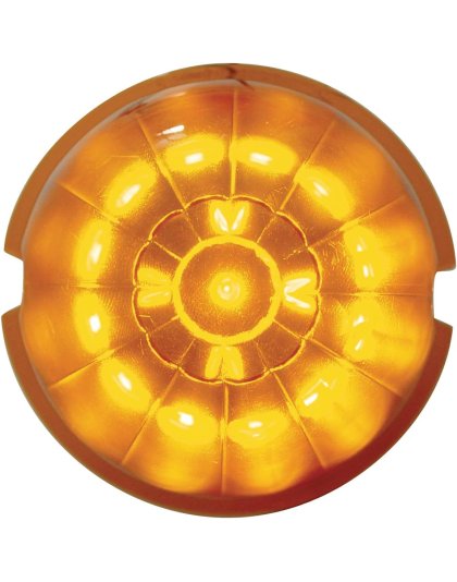 17 LED Watermelon Cab Light - Amber LED/Dark Amber Lens | Part Number: 37595B