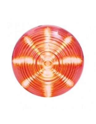 13 LED 2-1/2&quot; Round Beehive Light (Clearance/Marker) - Red LED/Clear Lens| Part Number: 38369