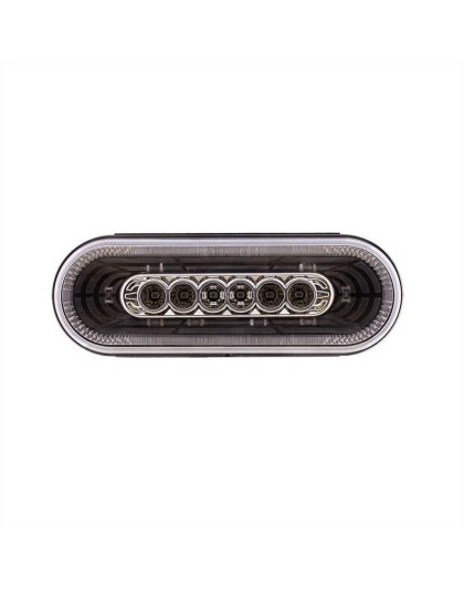 22 LED 6&quot; Oval Abyss Light (Stop, Turn &amp; Tail) - Red LED/Clear Lens | Part Number: 36571