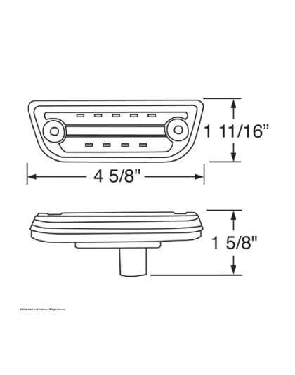 9 LED Rectangular Cab Light For Peterbilt 579 &amp; Kenworth T680/T770/T880- Amber LED/Amber Lens | Part Number: 36779