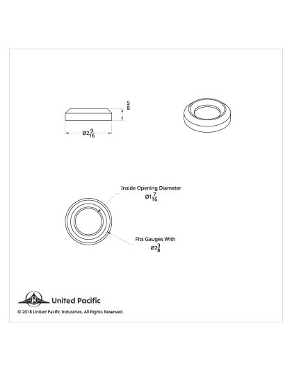  Chrome Plastic Small Gauge Bezel | Part Number: 20550