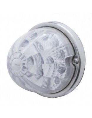 17 LED Reflector Watermelon Flush Mount Kit With Low Profile Bezel - Amber LED/Clear Lens | Part Number: 39678