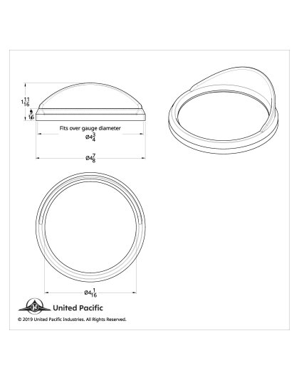 Speed/Tachometer Gauge Bezel With Visor For 1997-2010 Freightliner Century | Part Number: 20539