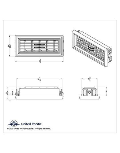 Chrome Plastic A/C Vent Vent For 1987-2000 Peterbilt| Part Number: 41018