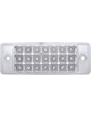 21 LED Reflector Rectangular Light (Clearance/Marker) - Red LED/Clear Lens| Part Number: 38297