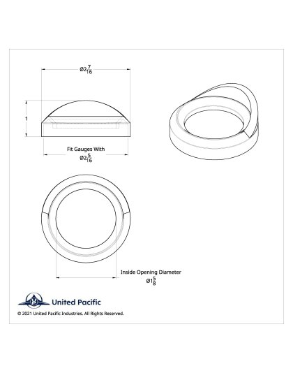  Chrome Plastic Small Gauge Bezel With Visor For 1996-2010 Freightliner Century | Part Number: 20529