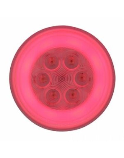 4&quot; Round GloLight (Stop, Turn &amp; Tail) - Red LED/Clear Lens| Part Number: 37134