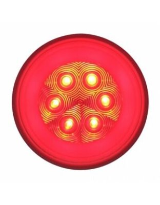 4&quot; Round GloLight (Stop, Turn &amp; Tail) - Red LED/Clear Lens| Part Number: 37134