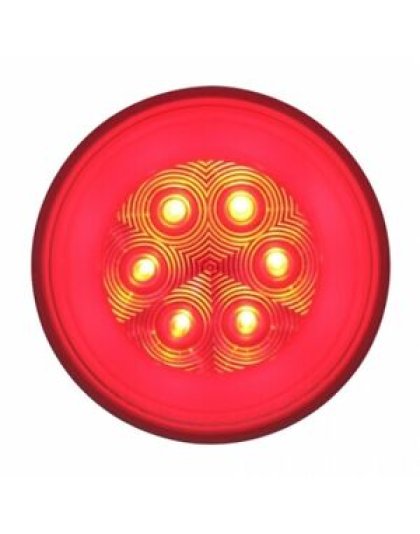 4&quot; Round GloLight (Stop, Turn &amp; Tail) - Red LED/Clear Lens| Part Number: 37134