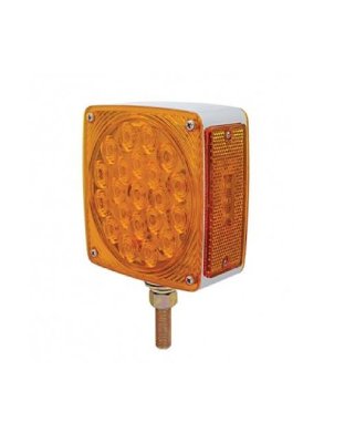 LED Single Stud Double Face Turn Signal Light - Amber LED/Amber Lens| Part Number: 38709