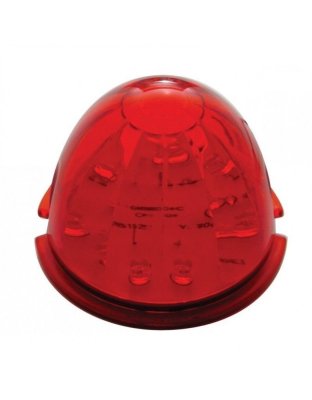  17 LED Dual Function Watermelon Cab Light - Red LED/Red Lens | Part Number: 39732