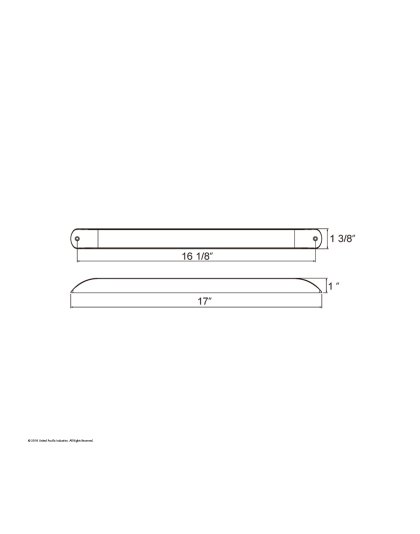 11 LED 17&quot; Light Bar Only (Stop, Turn &amp; Tail) - Red LED/Clear Lens | Part Number: 38470