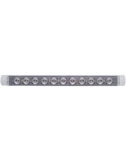 11 LED 17&quot; Light Bar Only (Stop, Turn &amp; Tail) - Red LED/Clear Lens | Part Number: 38470