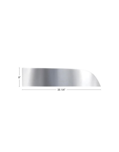 Stainless 8&quot; Chopped Window Trim For Kenworth T680/T880 Trucks | Part Number: 29057