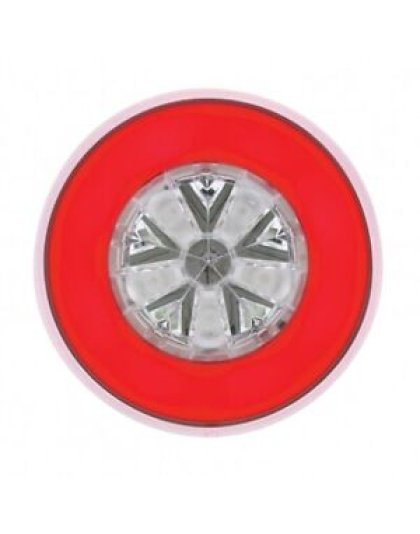 18 LED 4&quot; Round GloLight (Stop, Turn &amp; Tail) - Red LED/Red Lens | Part Number: 36922