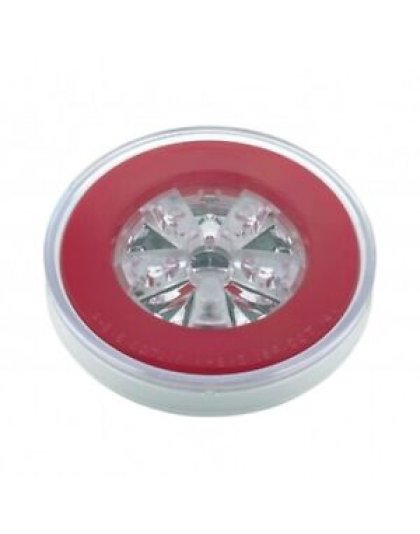 18 LED 4&quot; Round GloLight (Stop, Turn &amp; Tail) - Red LED/Red Lens | Part Number: 36922