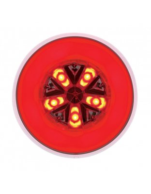 18 LED 4&quot; Round GloLight (Stop, Turn &amp; Tail) - Red LED/Red Lens | Part Number: 36922