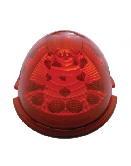 17 LED Reflector Watermelon Maze Cab Light - Red LED/Red Lens | Part Number: 39350