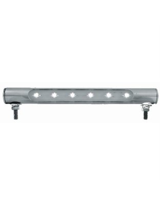 6 LED Stainless Steel Tube -  License Plate Light - White LED | Part Number: S2008LED