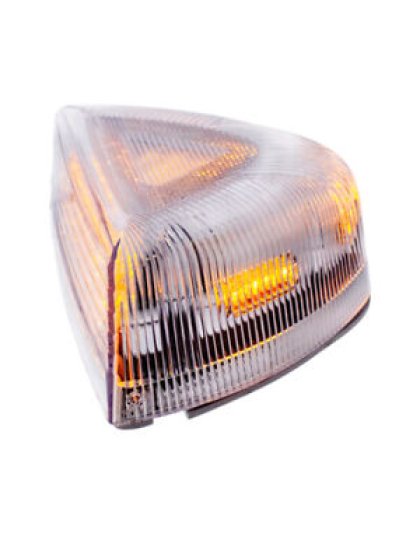  37 LED Turn Signal Light With Chrome Base For 1987-2007 Peterbilt 379/378/357- Amber LED/Clear Lens | Part Number: 39437